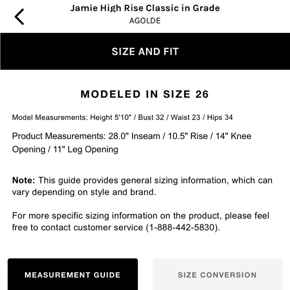 Agolde Jamie high rise classic in grade size 27 - Picture 7 of 8